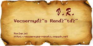 Vecsernyés Renátó névjegykártya