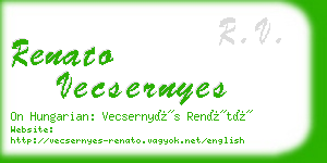 renato vecsernyes business card